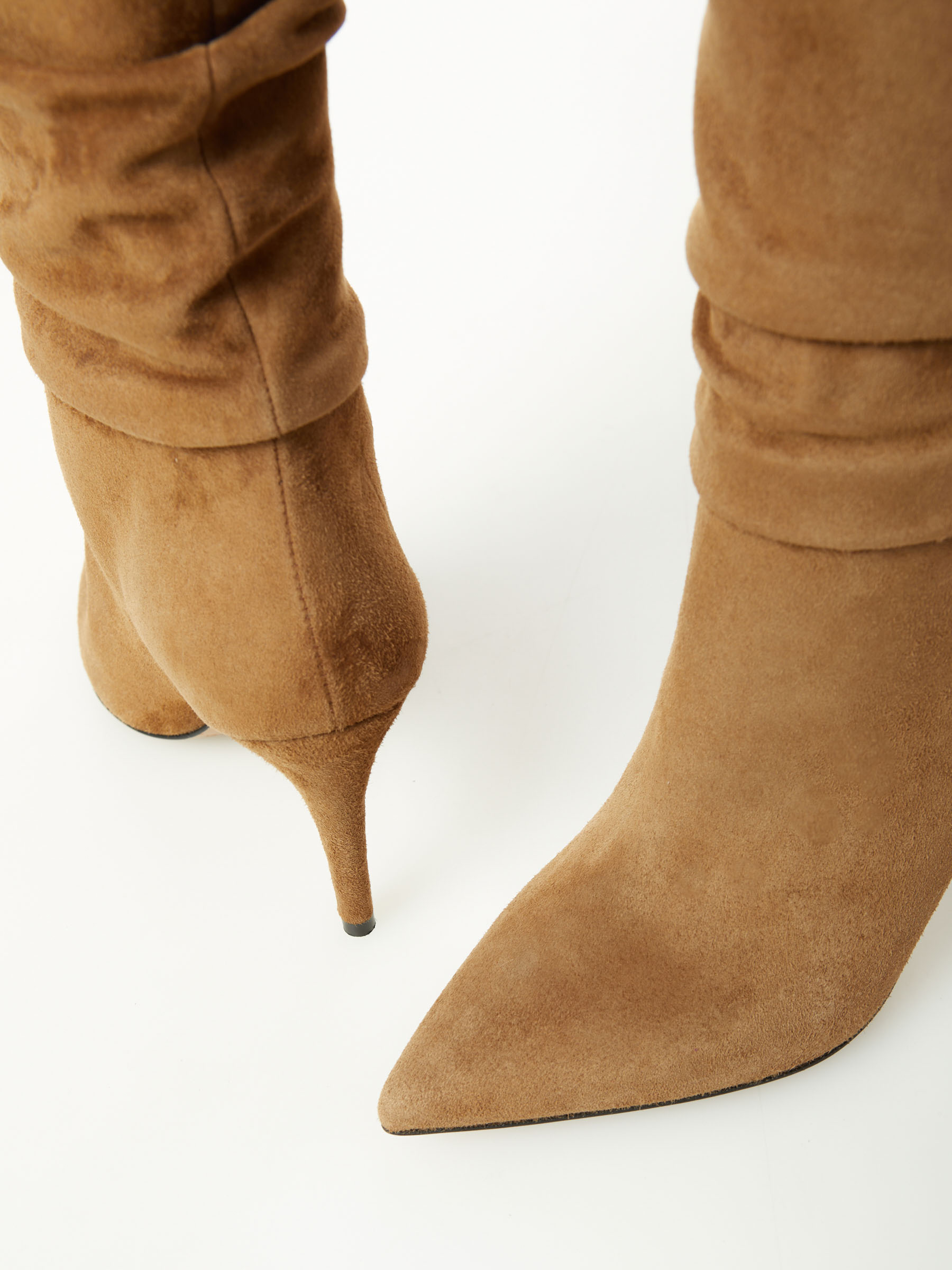 Curled Suede Boot