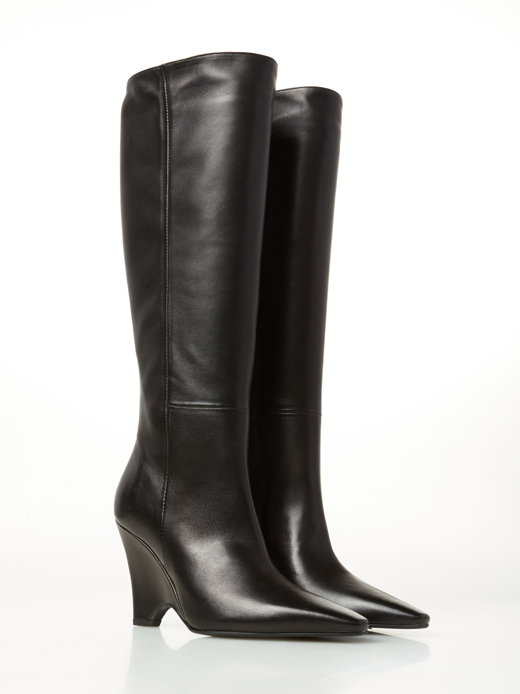 Leather Boot With Wedge