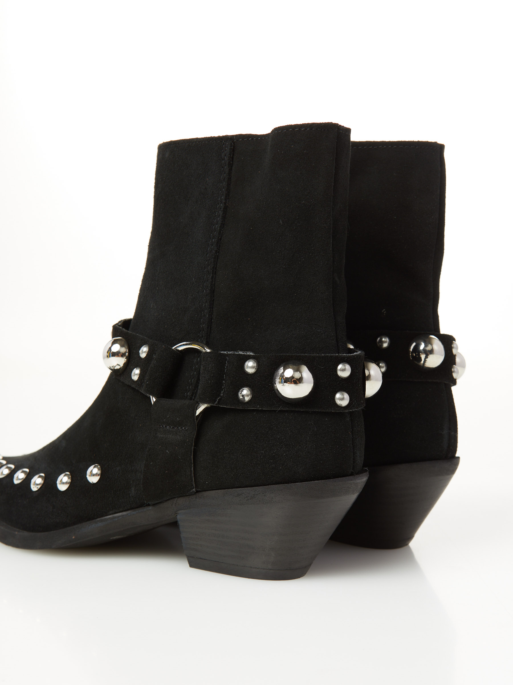 Suede Cowboy Boot With Studs