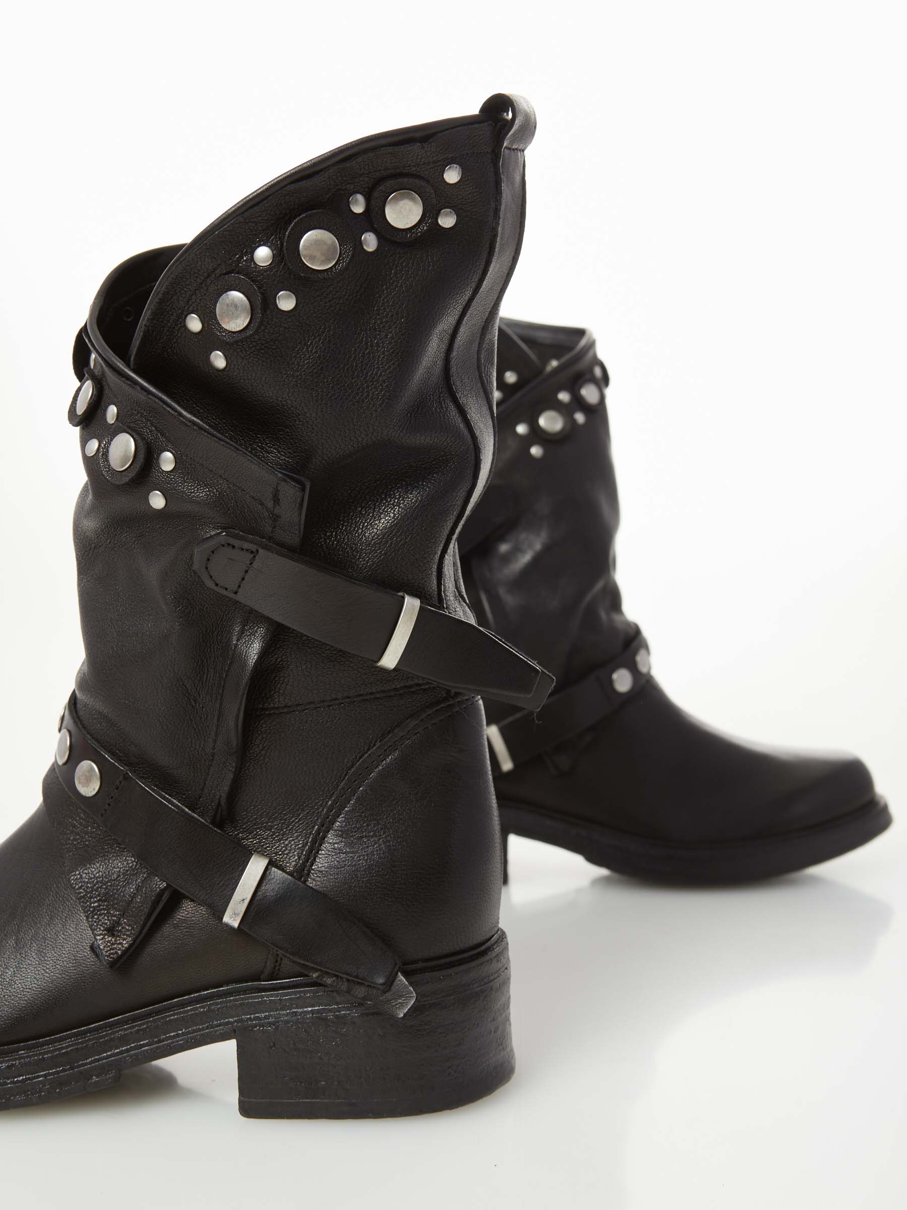Leather Boot With Studs