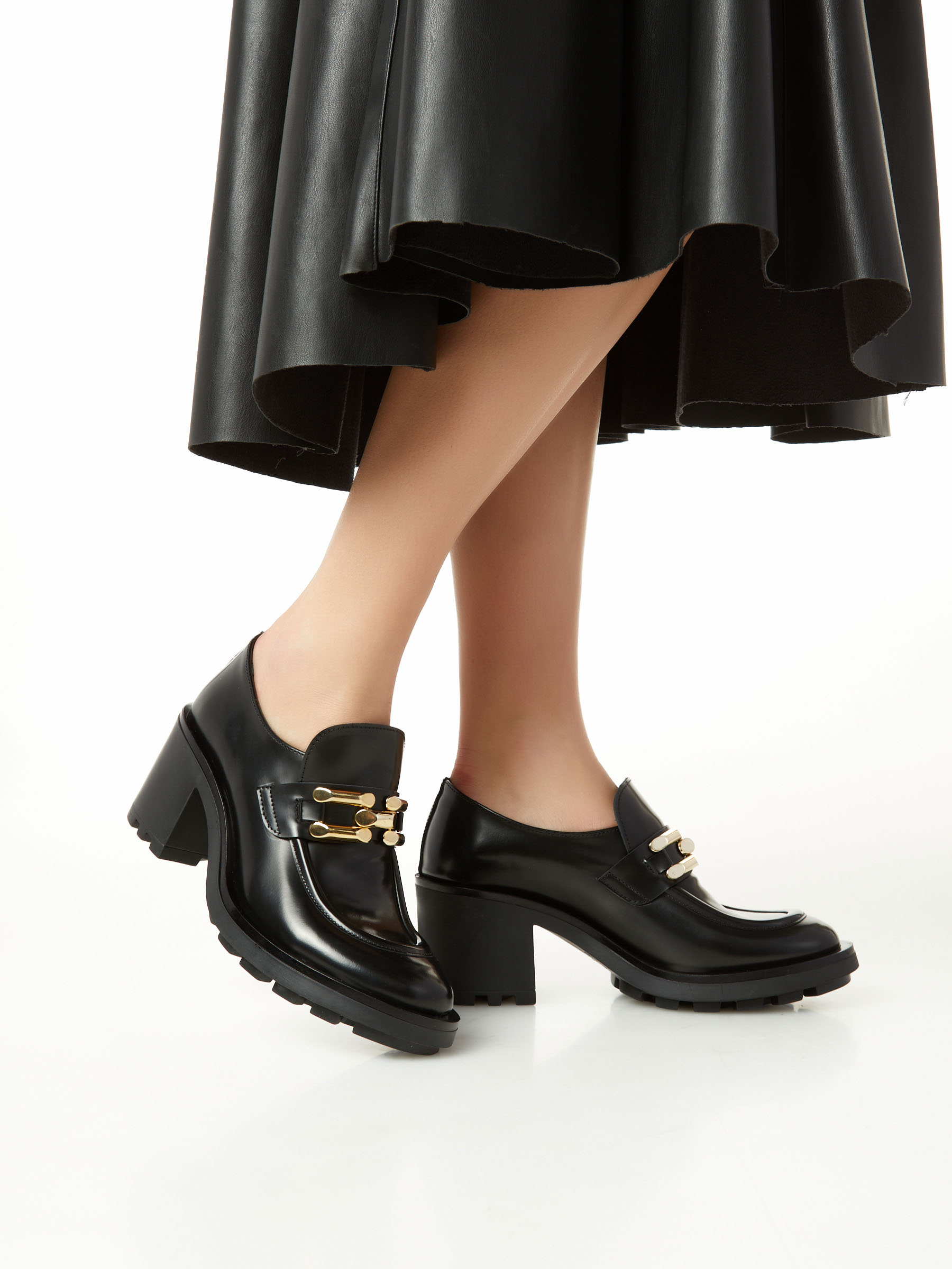 Leather Loafer With Heel