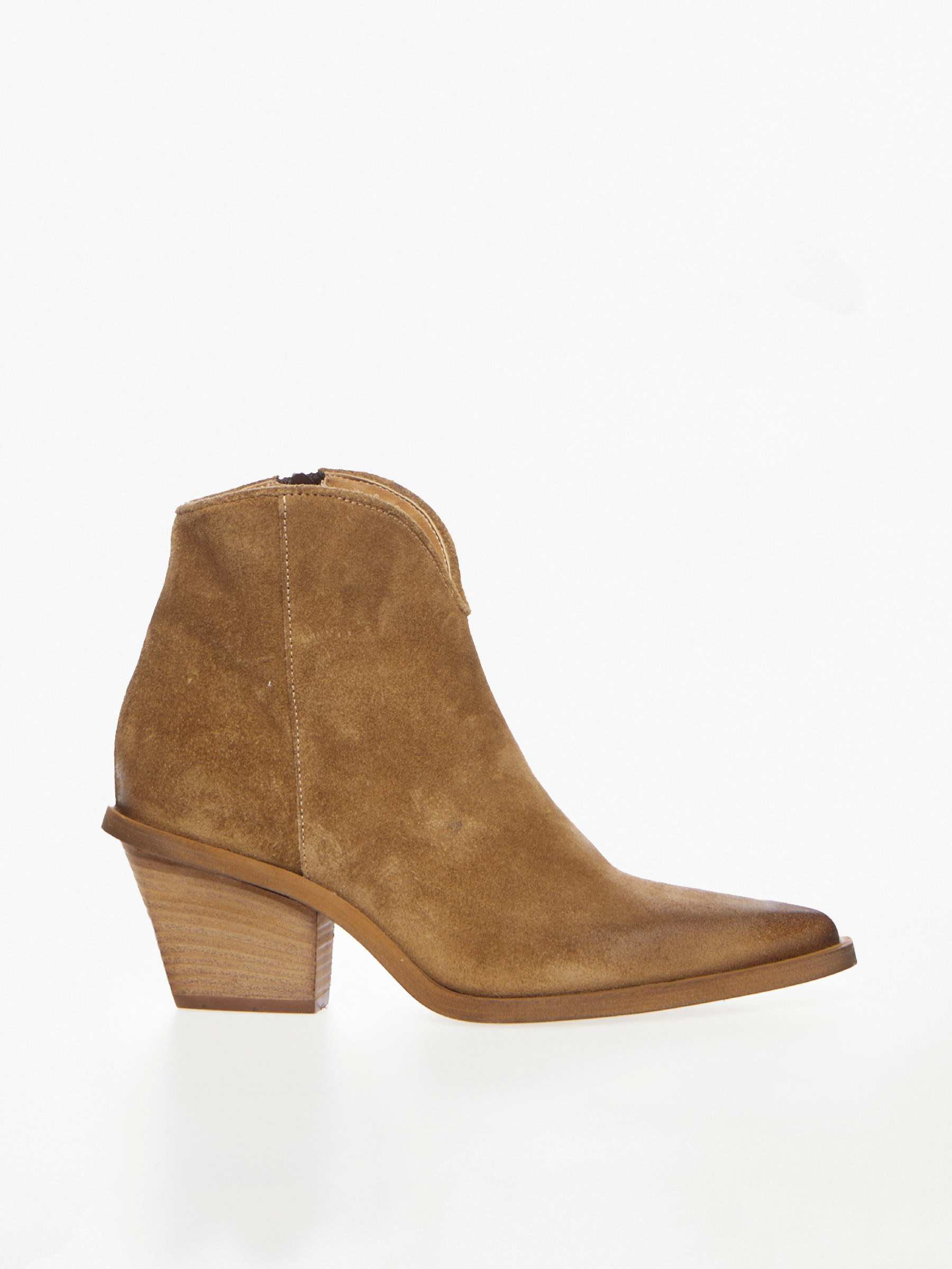 Leather Cowboy Ankle Boot Laura