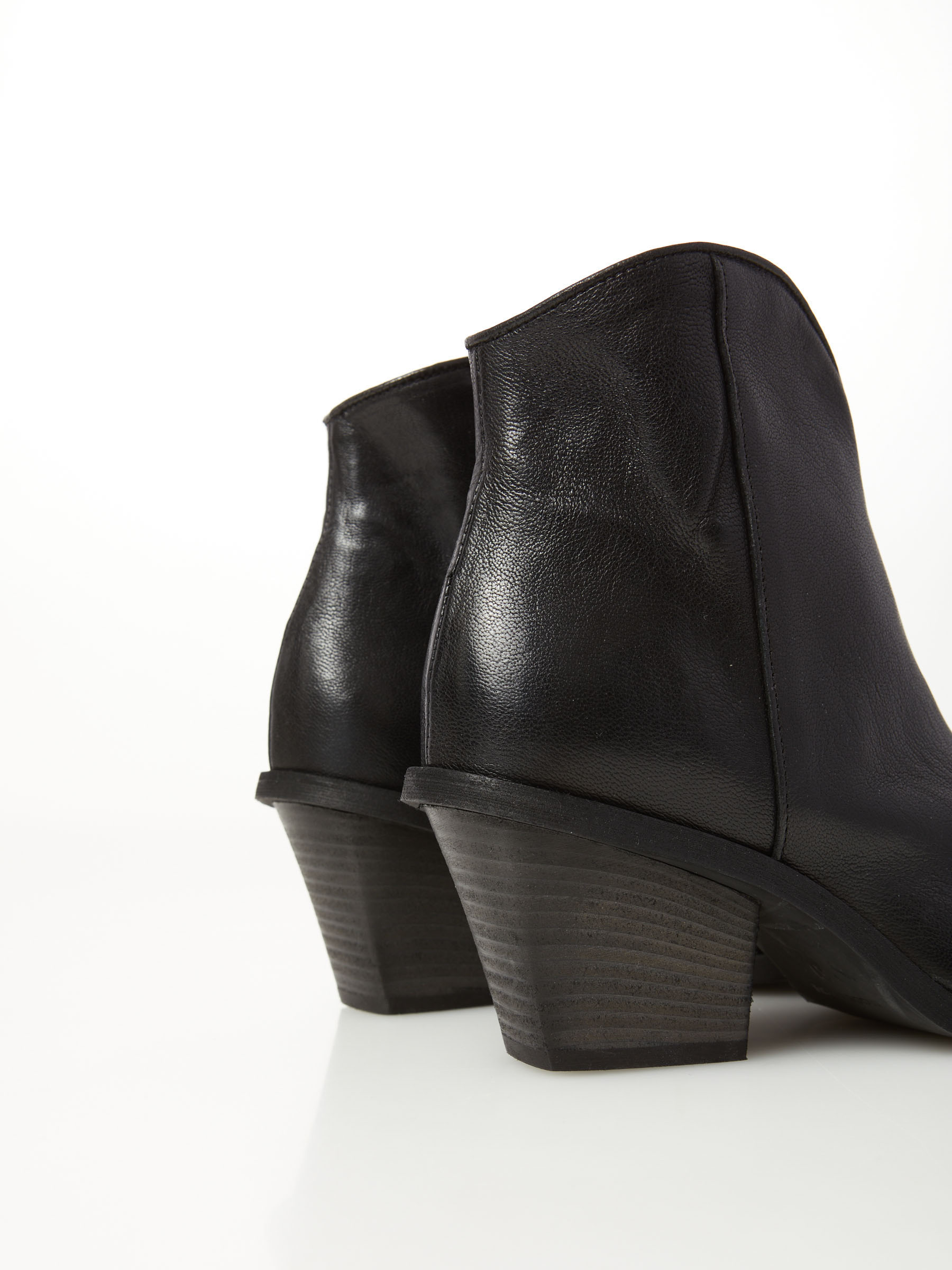 Leather Cowboy Ankle Boot Laura