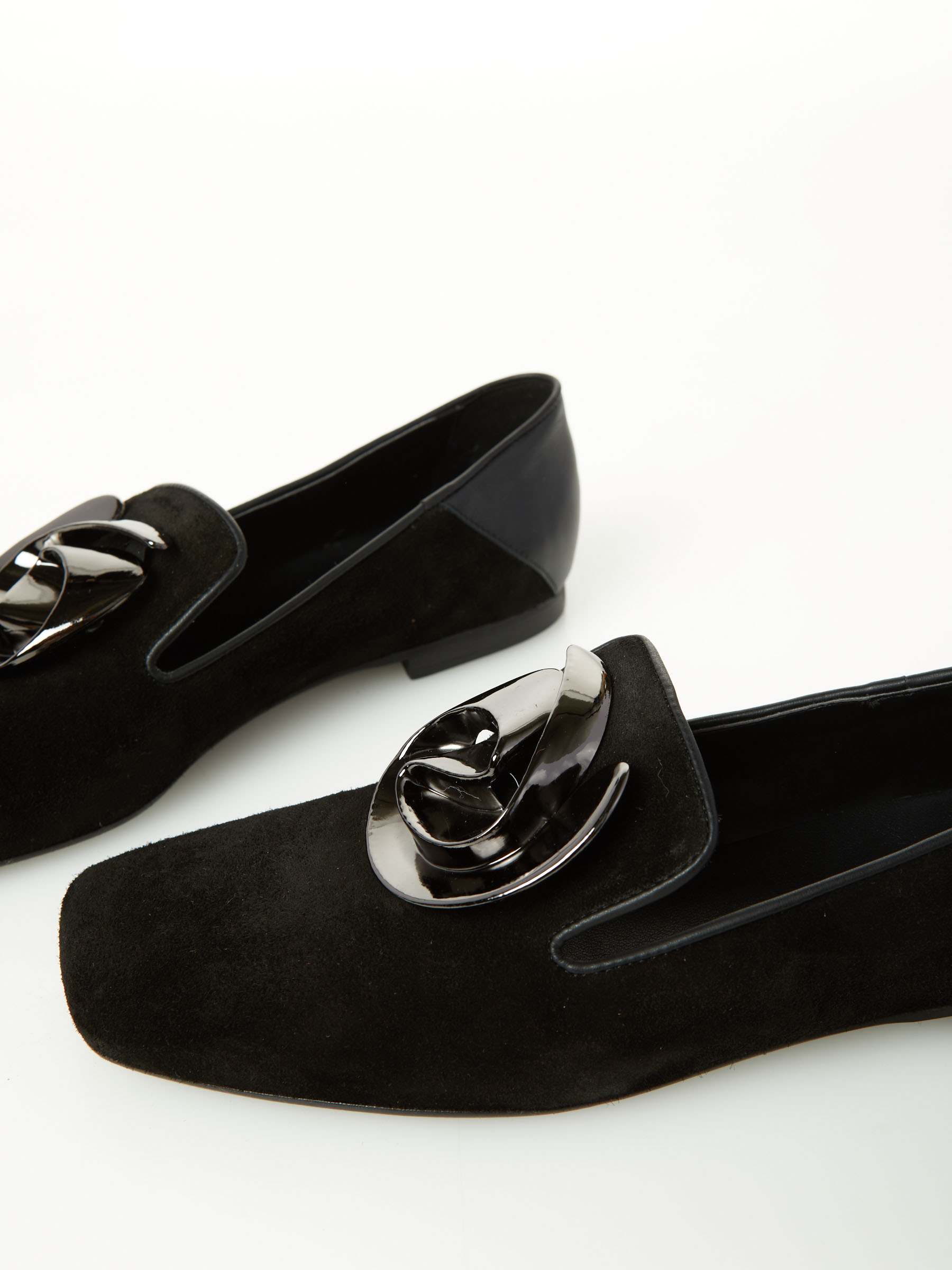 Suede Loafer With Accessory