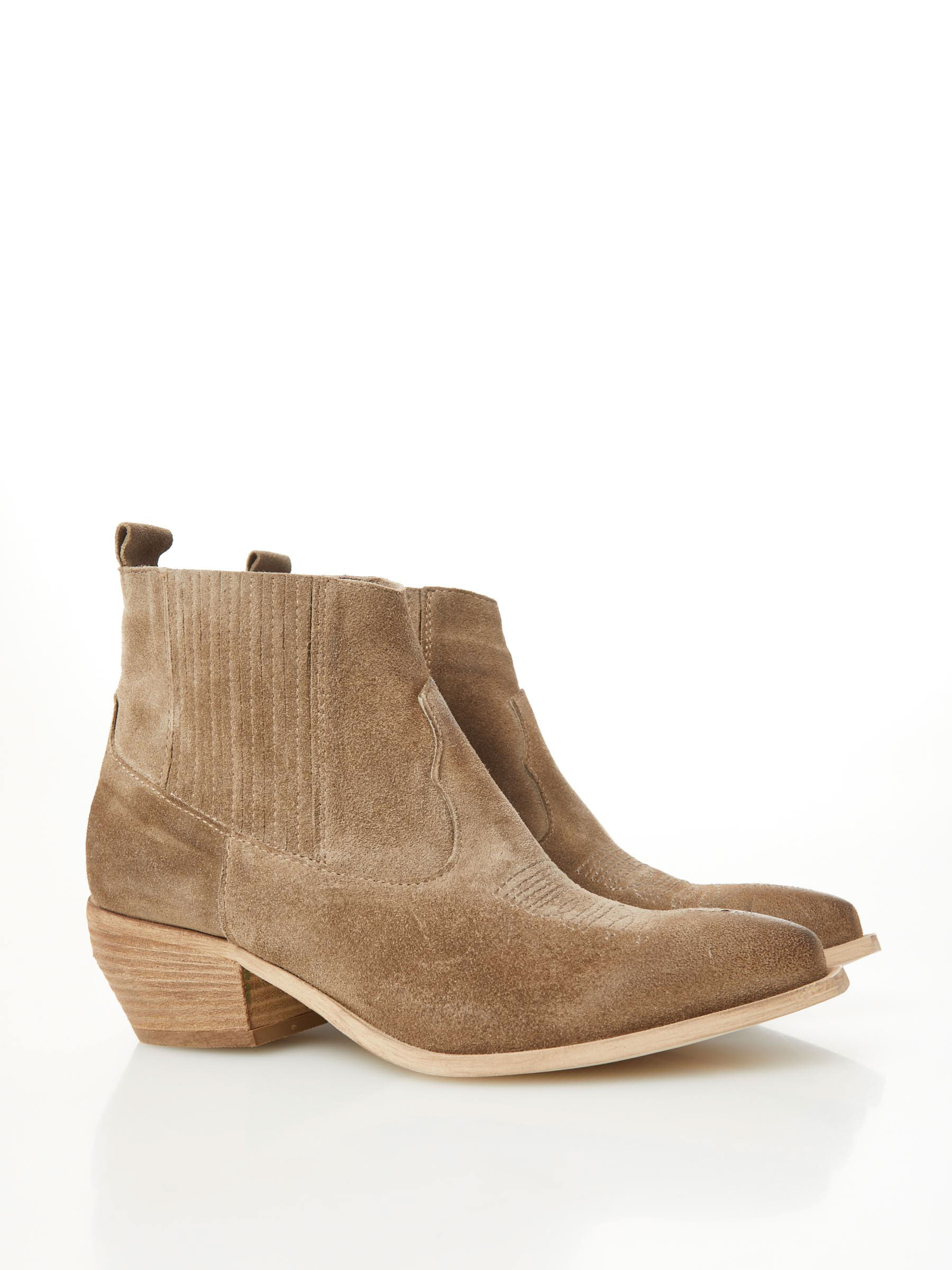 Suede Cowboy Ankle Boot Lia