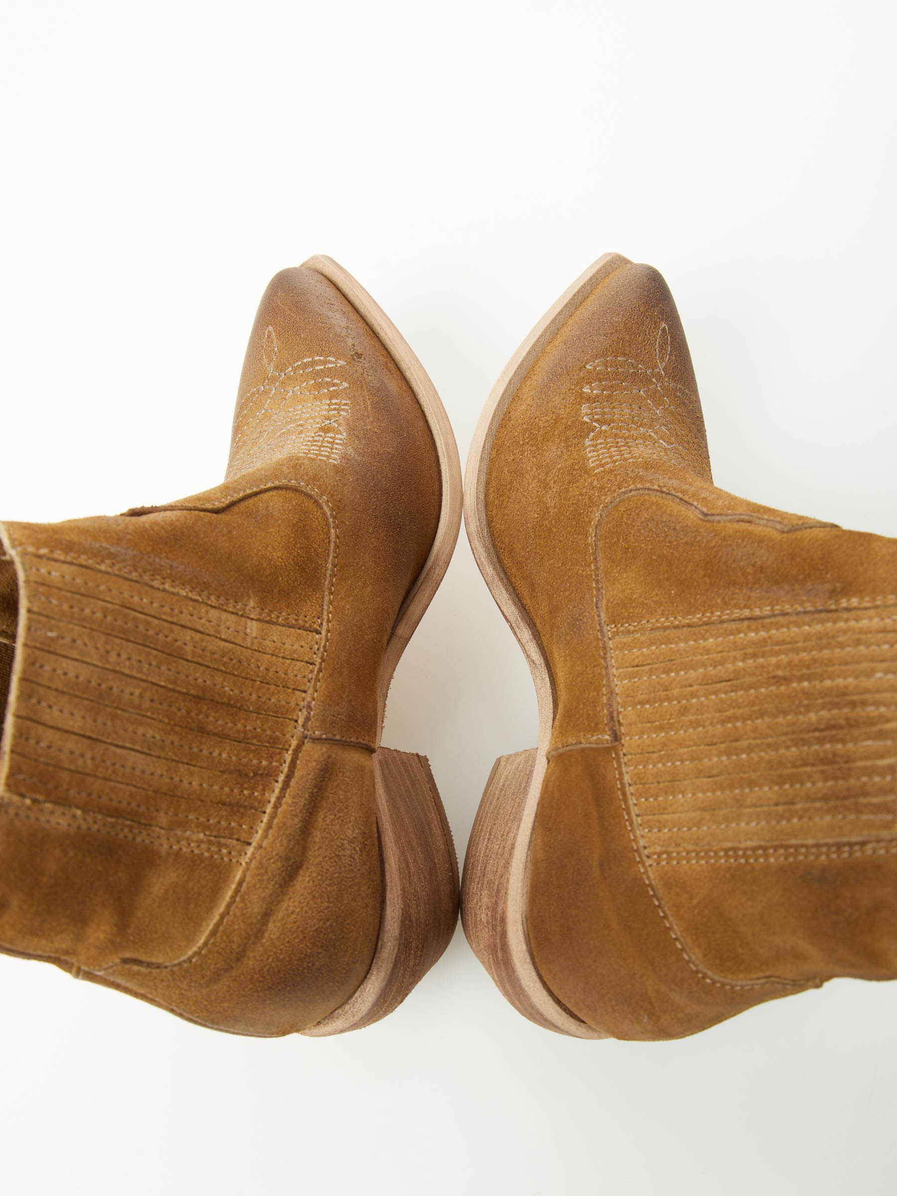 Suede Cowboy Ankle Boot Lia