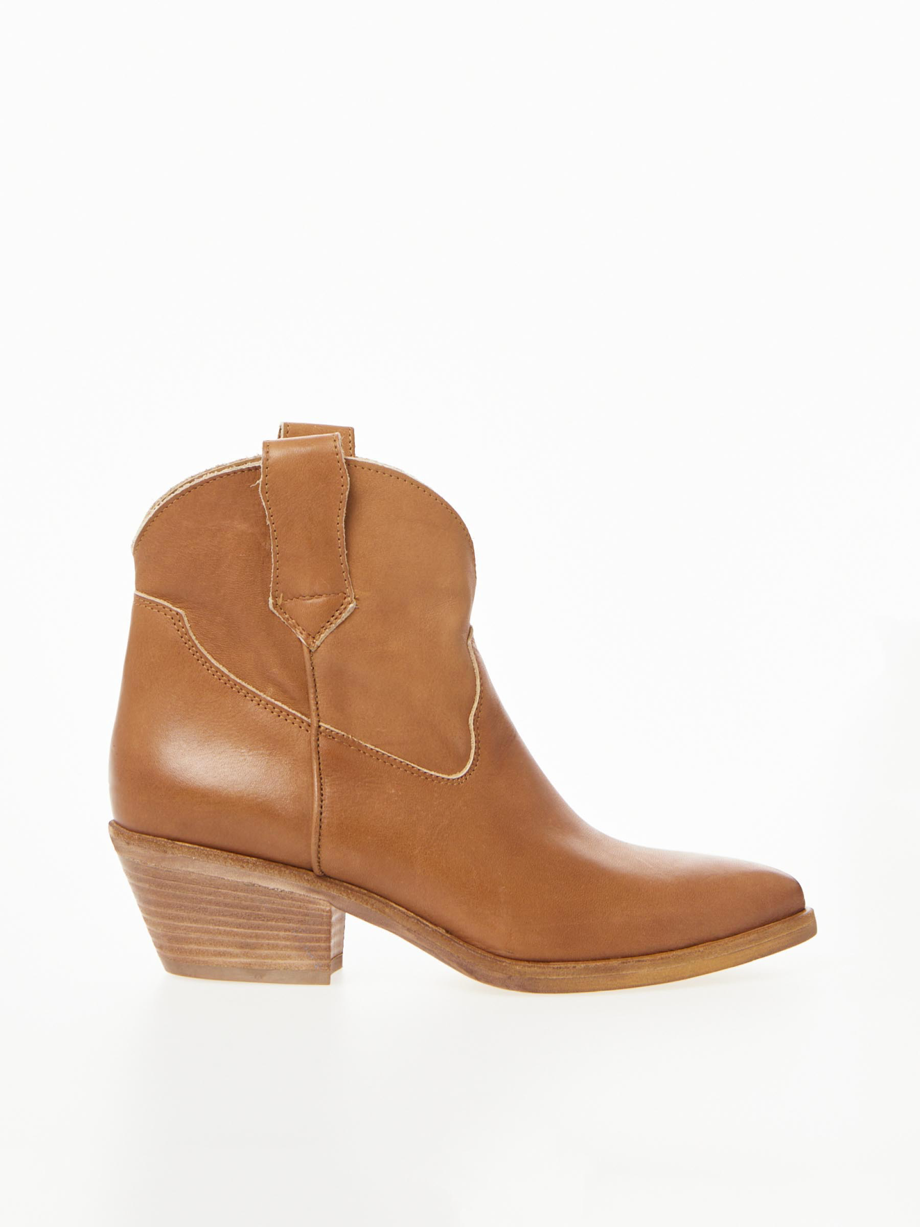 Leather Cowboy Ankle Boot Laia
