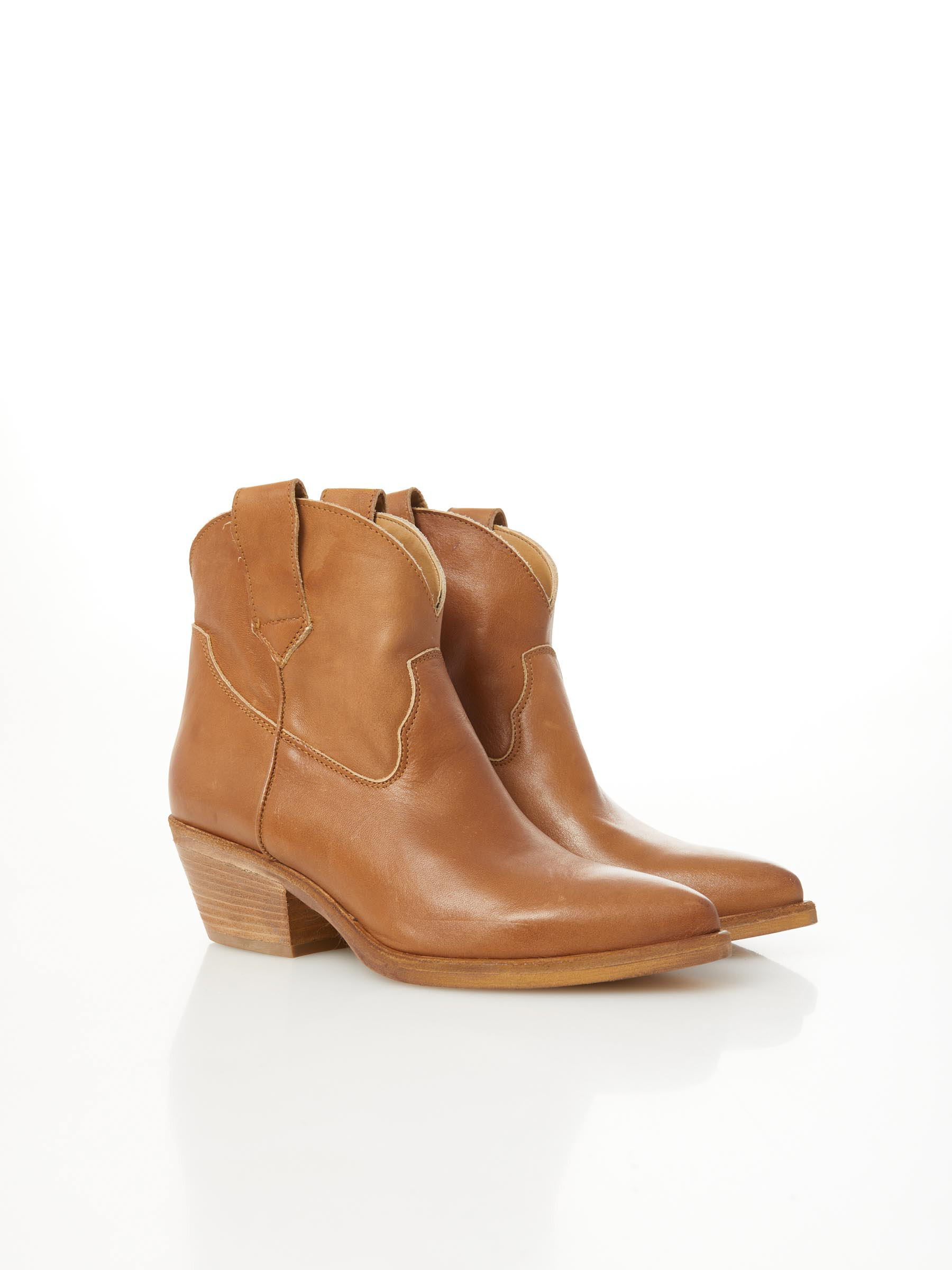 Leather Cowboy Ankle Boot Laia
