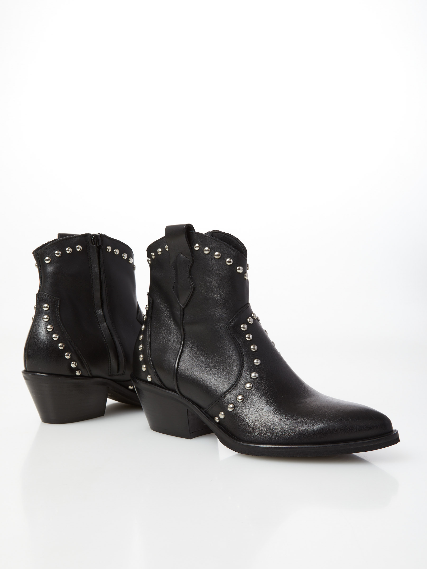 Leather Cowboy Ankle Boot Lucy