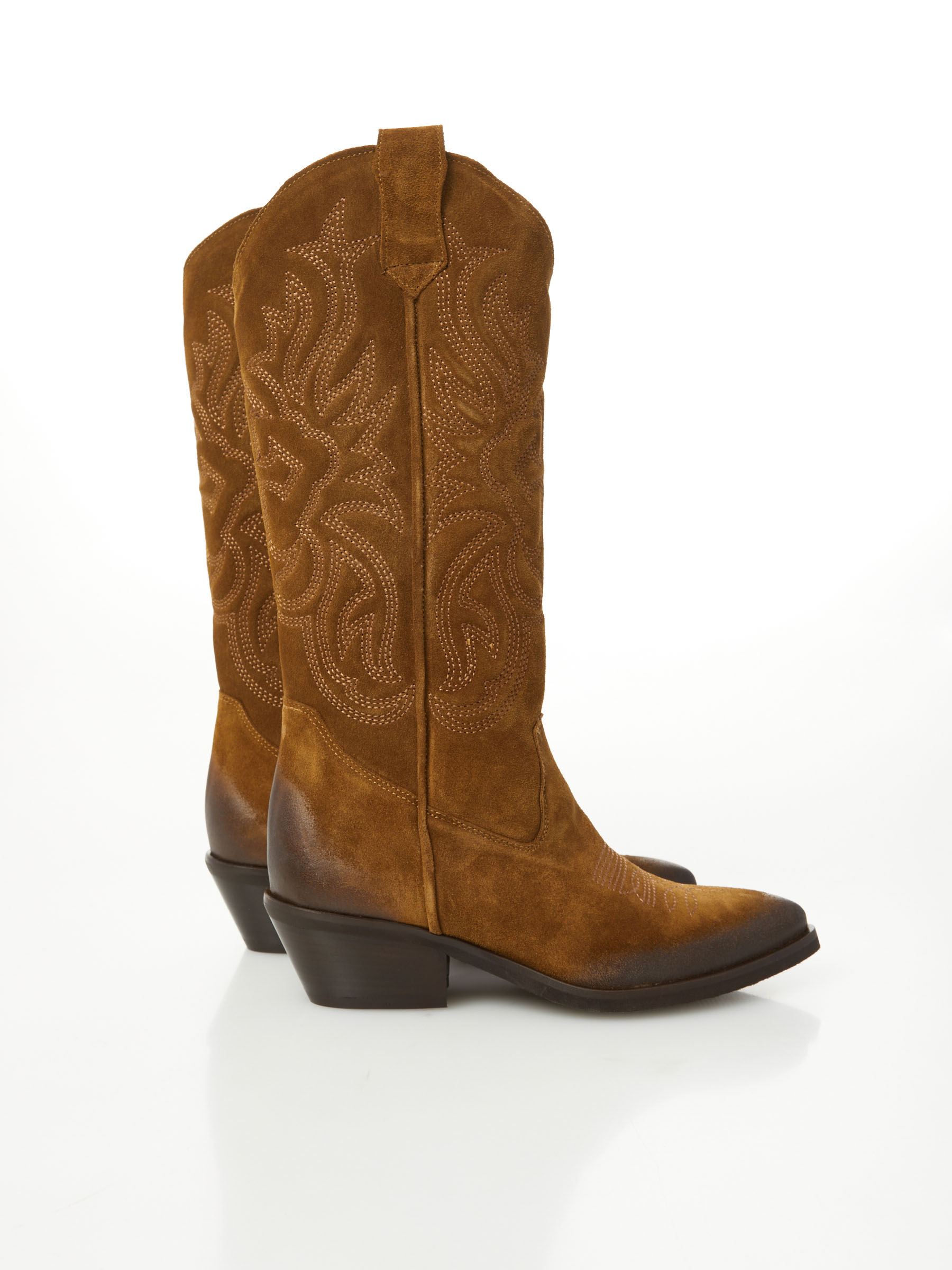 Suede Cowboy Boot Layla