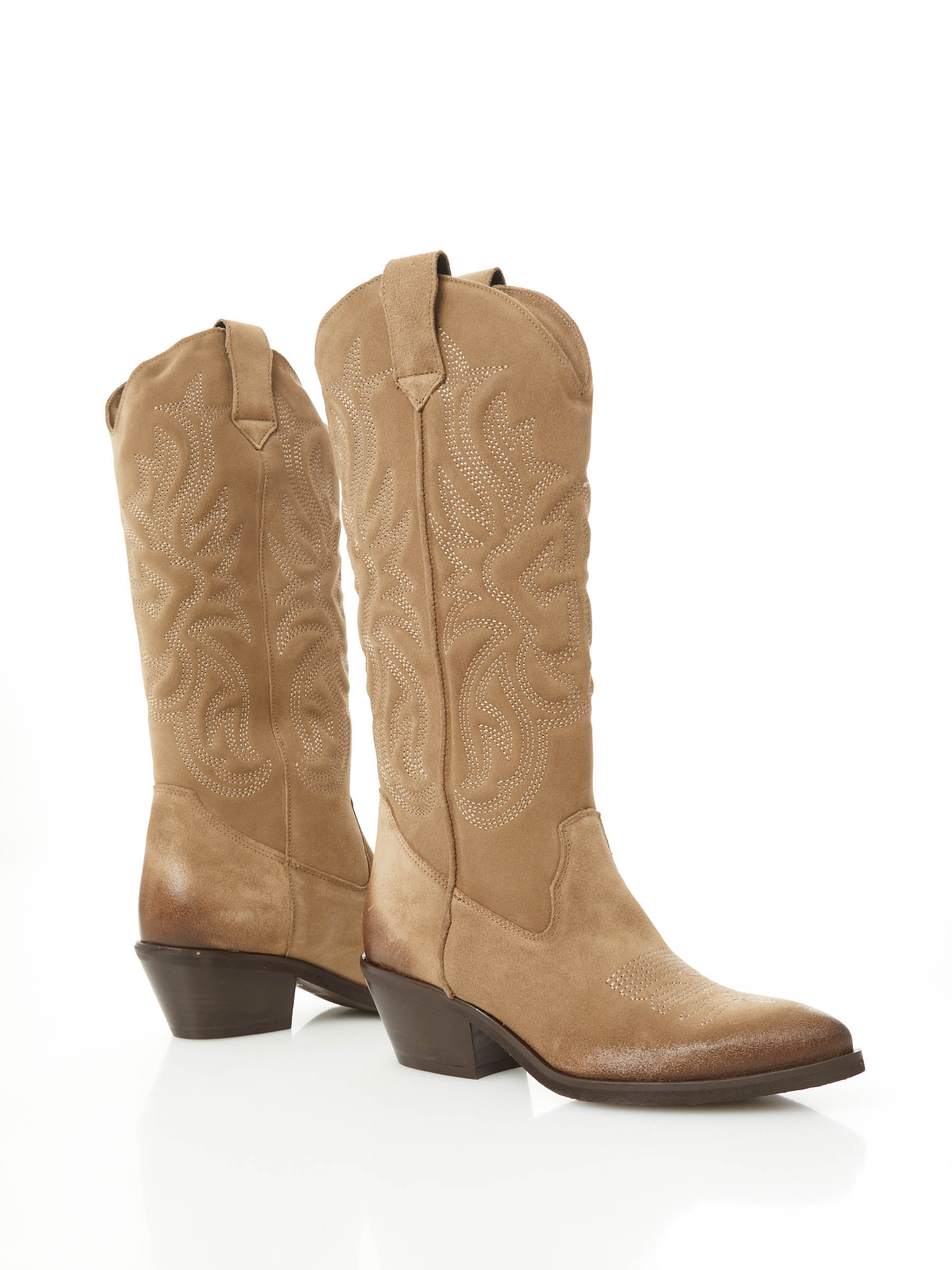 Suede Cowboy Boot Layla
